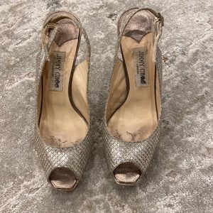 Jimmy choo sparkly sling back heels